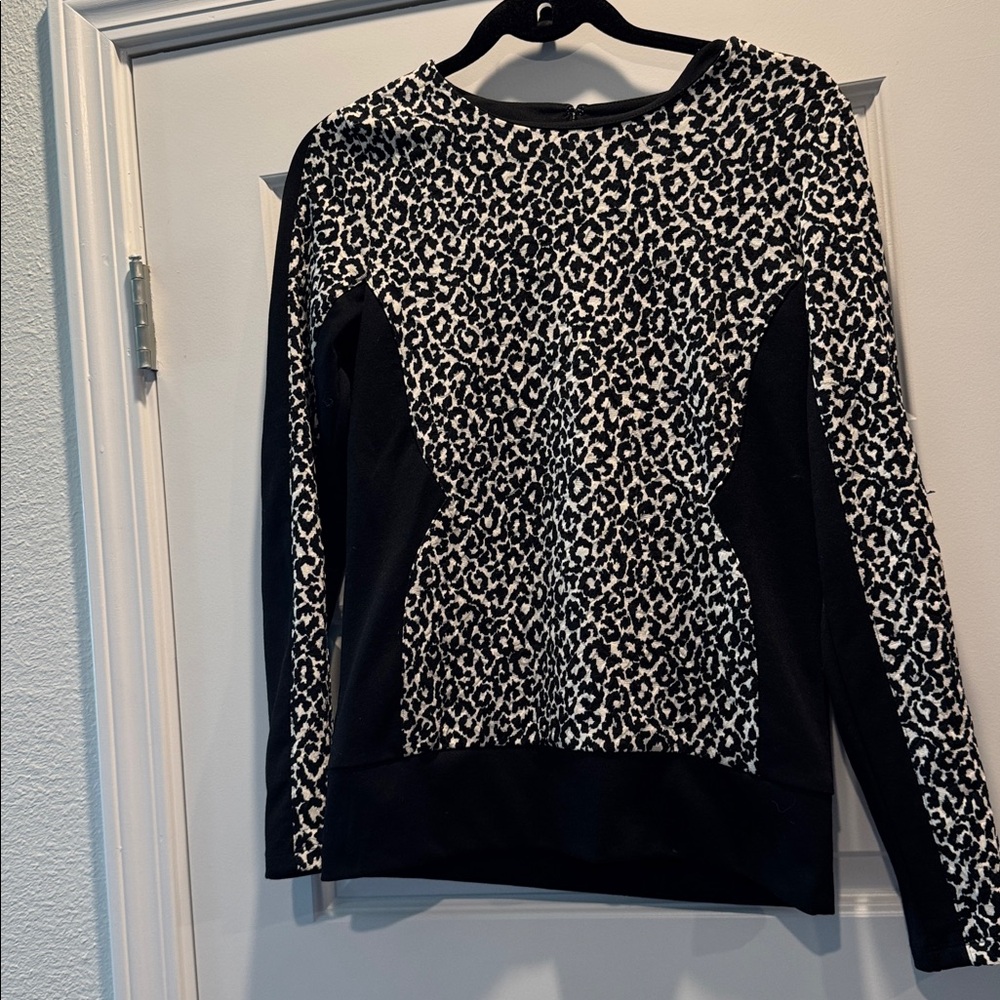 Leopard Print Black Sweater